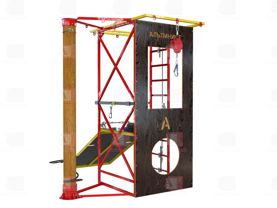 Учебно-тренировочный полигон Альпинист-2-0 (2,7м + бревно).
